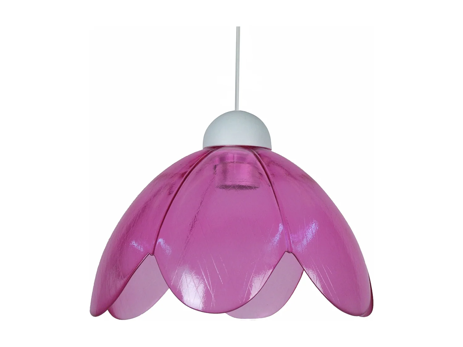 Suspensión  TOSEL ,vidrio,Rosa ,A75xD25xP25cm