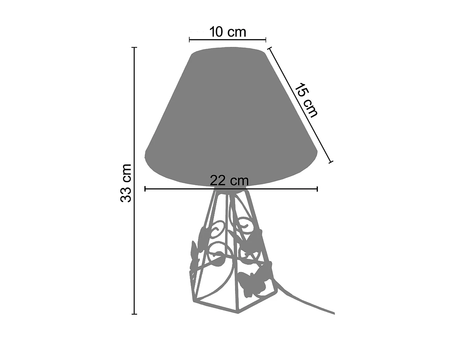 Suspensión  TOSEL ,vidrio,Rosa ,A75xD25xP25cm