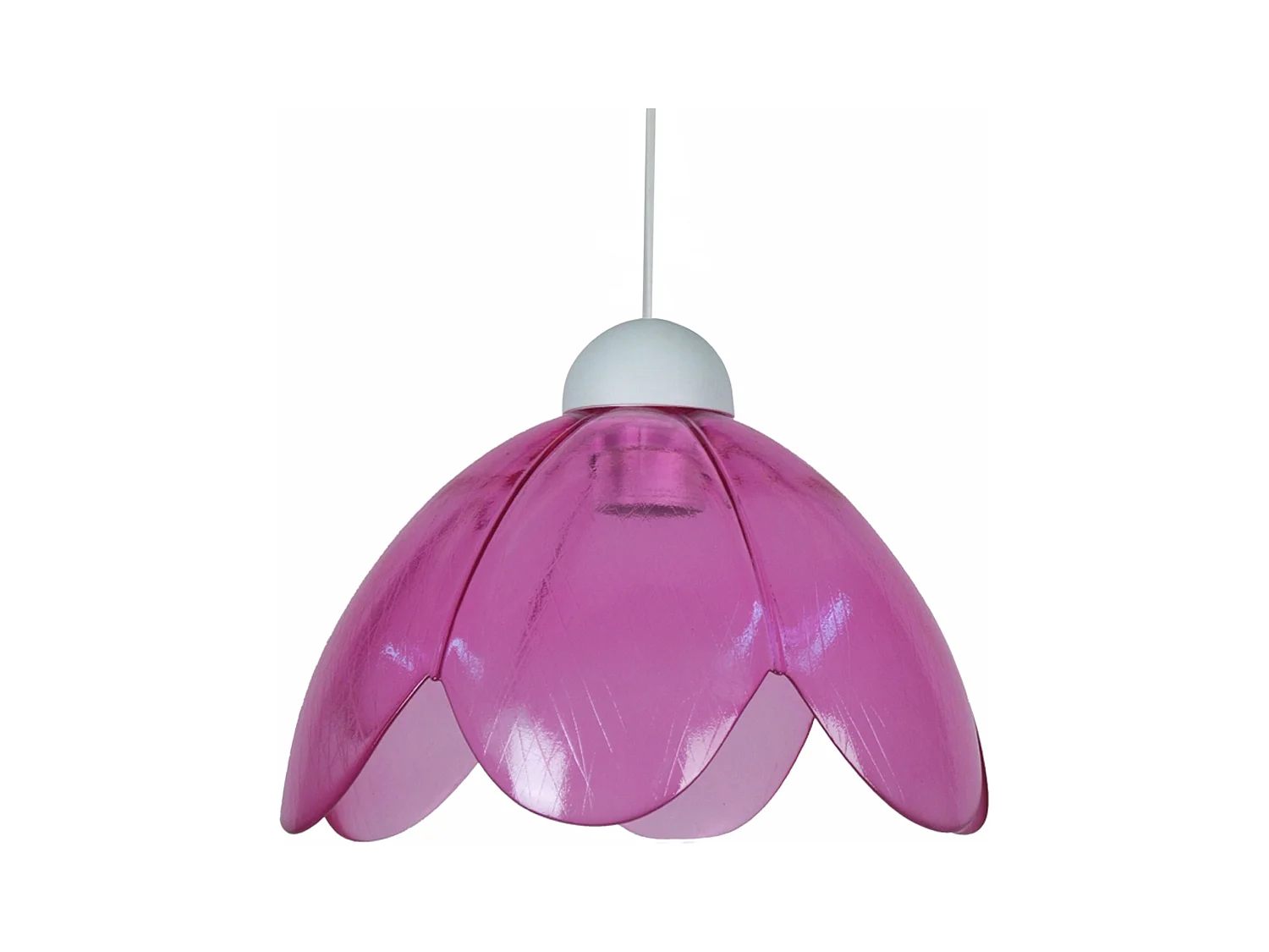 Suspension TOSEL ,verre,Rose ,H75xD25xP25cm