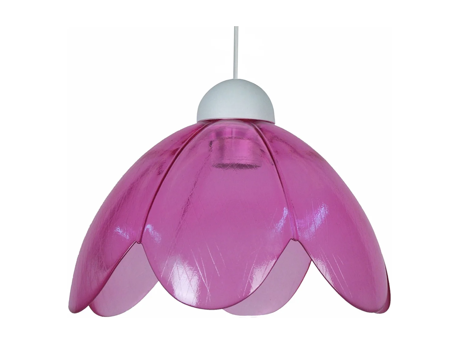 Suspensión  TOSEL ,vidrio,Rosa ,A75xD25xP25cm