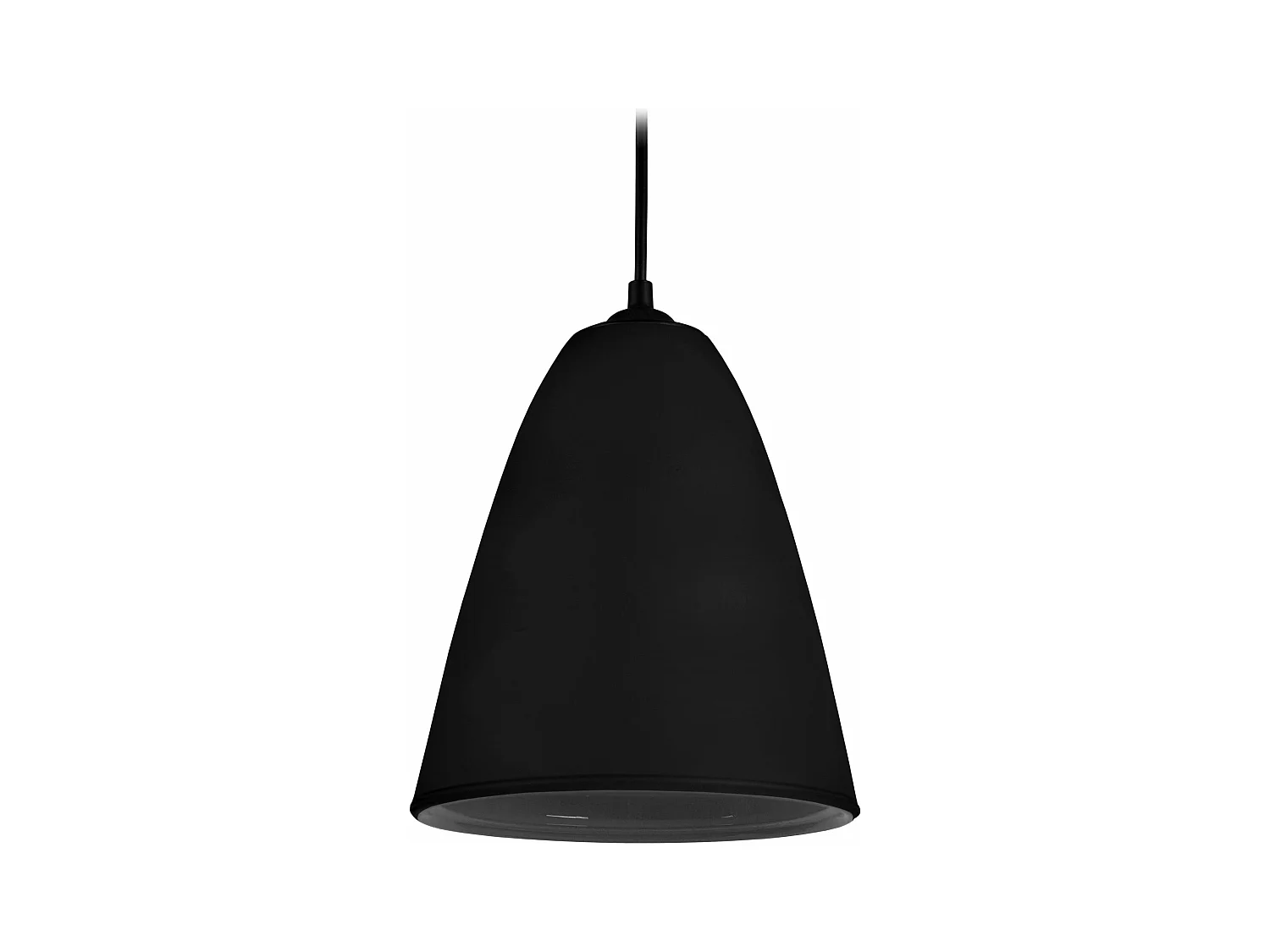 Suspension, conique verre  noir 80 cm.