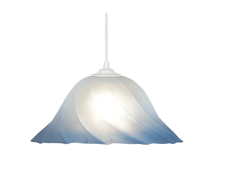 Suspension TOSEL ,verre,Bleu,H70xD29xP29 cm