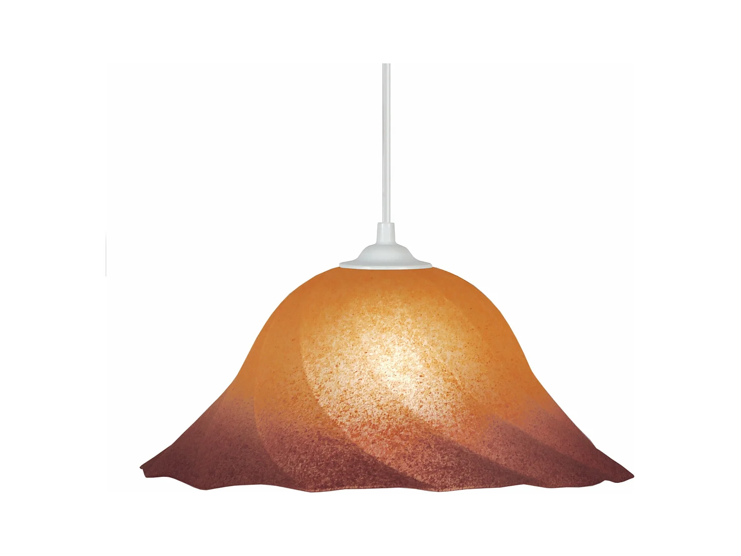 Suspensión  TOSEL ,vidrio,beige,A70xD29xP29cm
