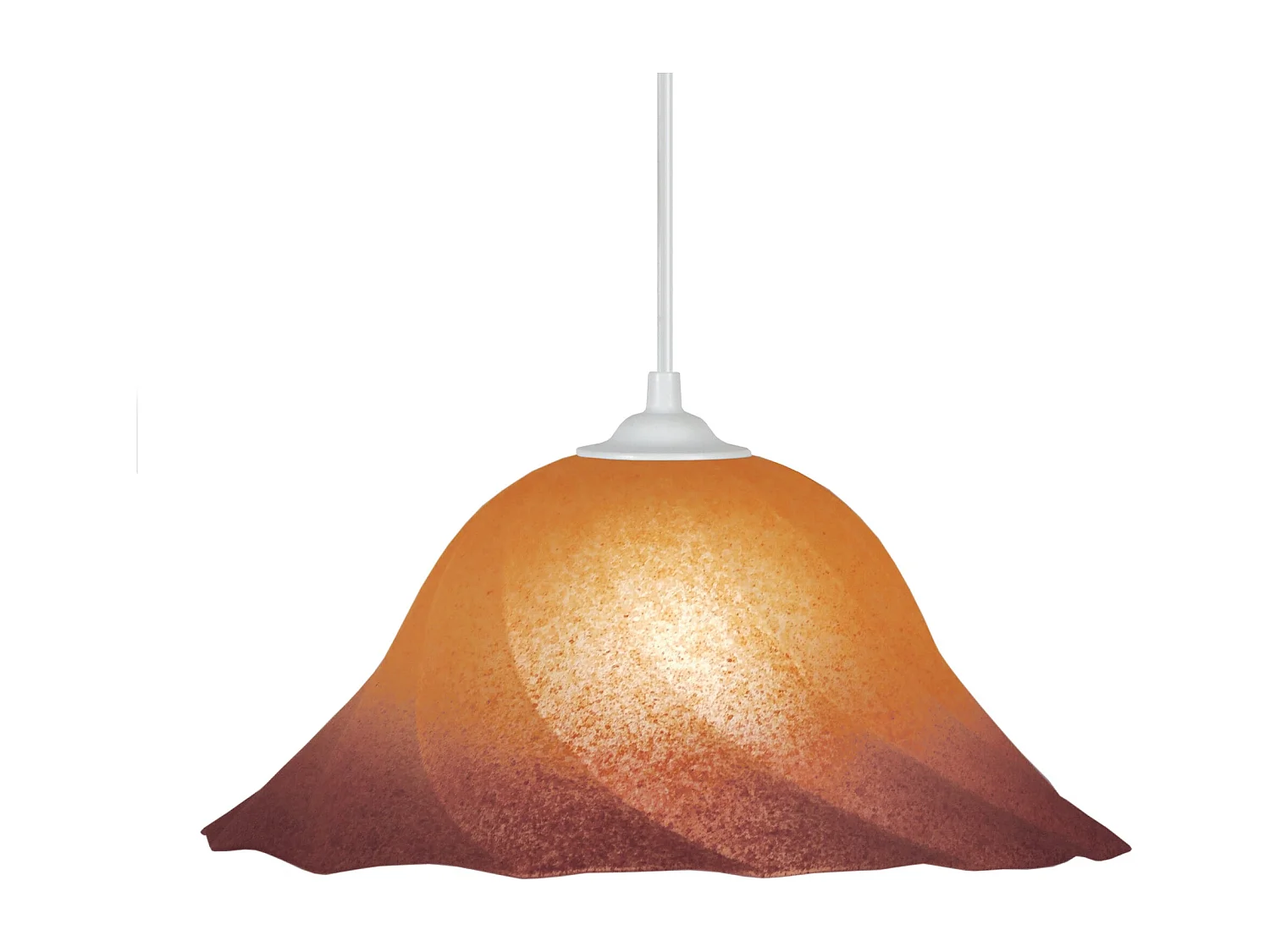 Suspension TOSEL ,verre,beige,H70xD29xP29cm
