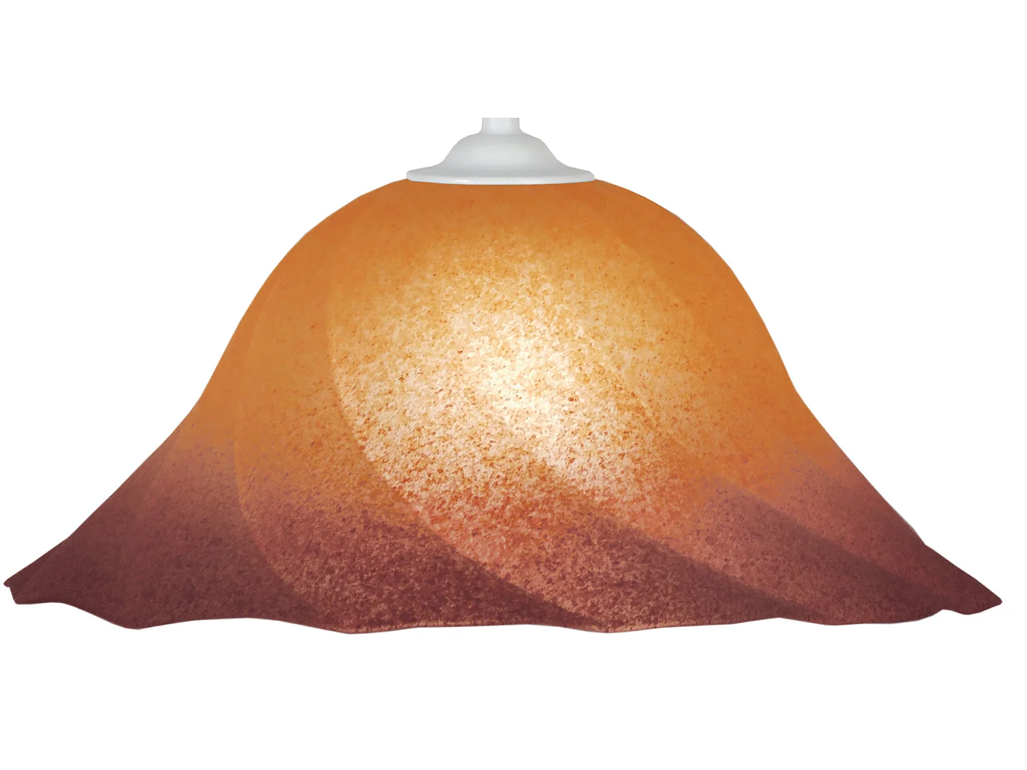 Lampadario a sospensione  vetro  cupola  SPIRAL beige D'29 cm