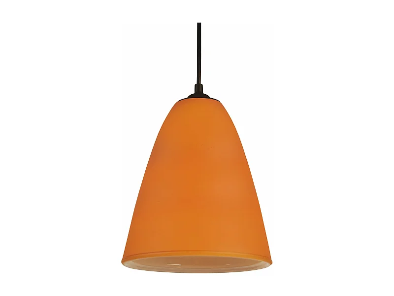 Suspensão TOSEL  BALLE VERRE vidro cônico laranja D15 x  H80  cm