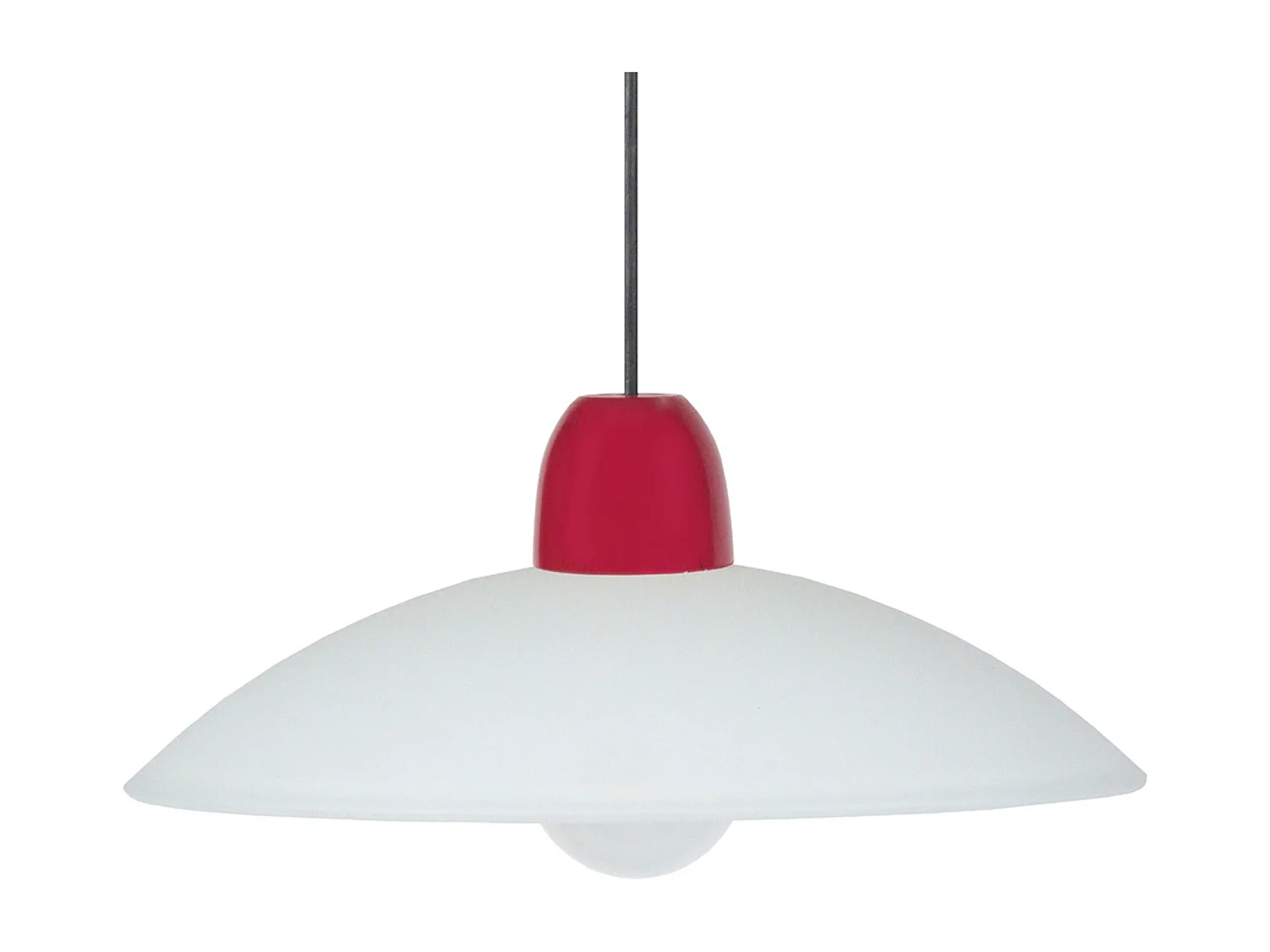 Suspensão TOSEL  GRENOBLE metal cúpula rosa D40 x  H110  cm