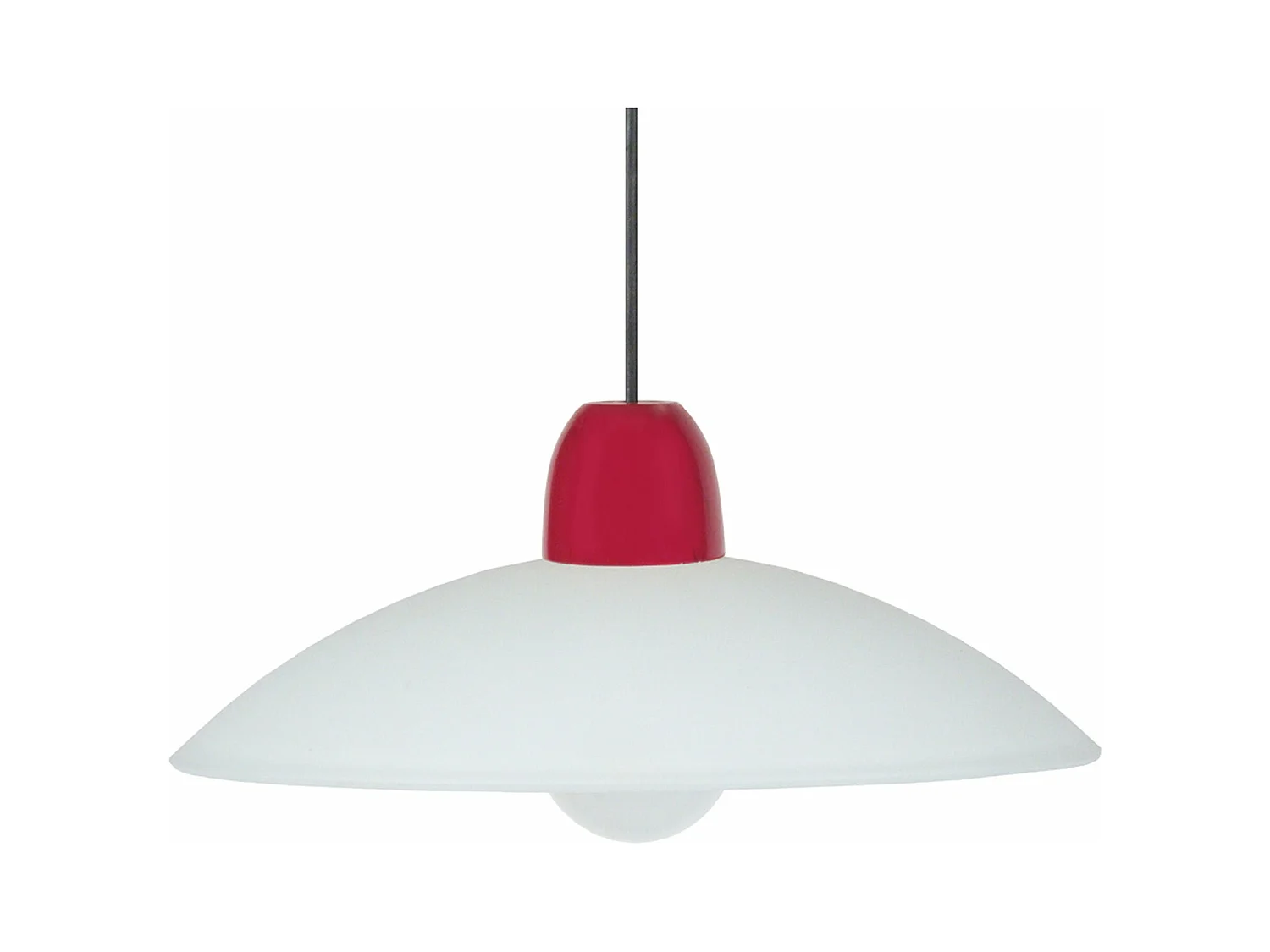 Suspensión  TOSEL ,vidrio,Rojo,A 70xD42xP42cm