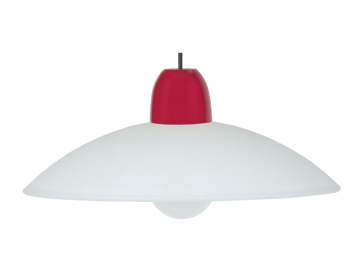 Suspension TOSEL ,verre,Rouge ,H 70xD42xP42cm