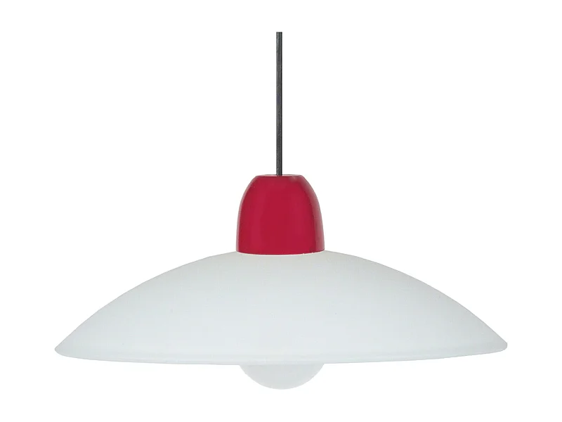 Suspension TOSEL ,verre,Rouge ,H 70xD42xP42cm