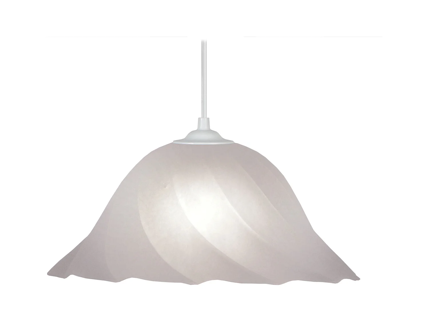 Suspensión  TOSEL ,vidrio,Blanco,A70xD29xP29 cm