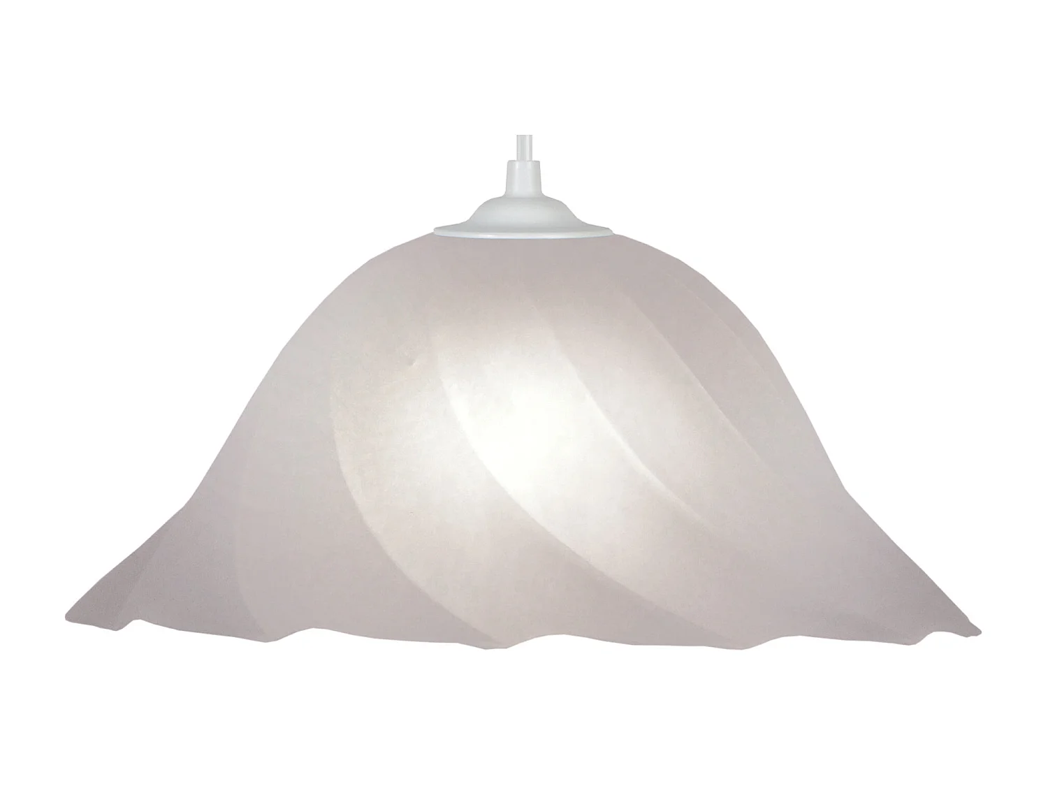 Suspensão TOSEL  SPIRAL metal geométrico branco D18 x  H90  cm