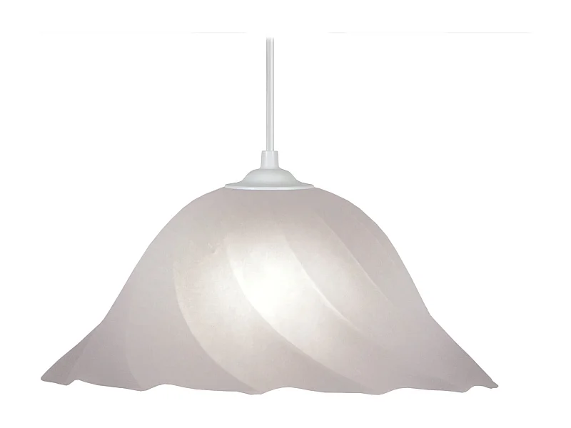 Suspension TOSEL ,verre,Blanc ,H70xD29xP29 cm