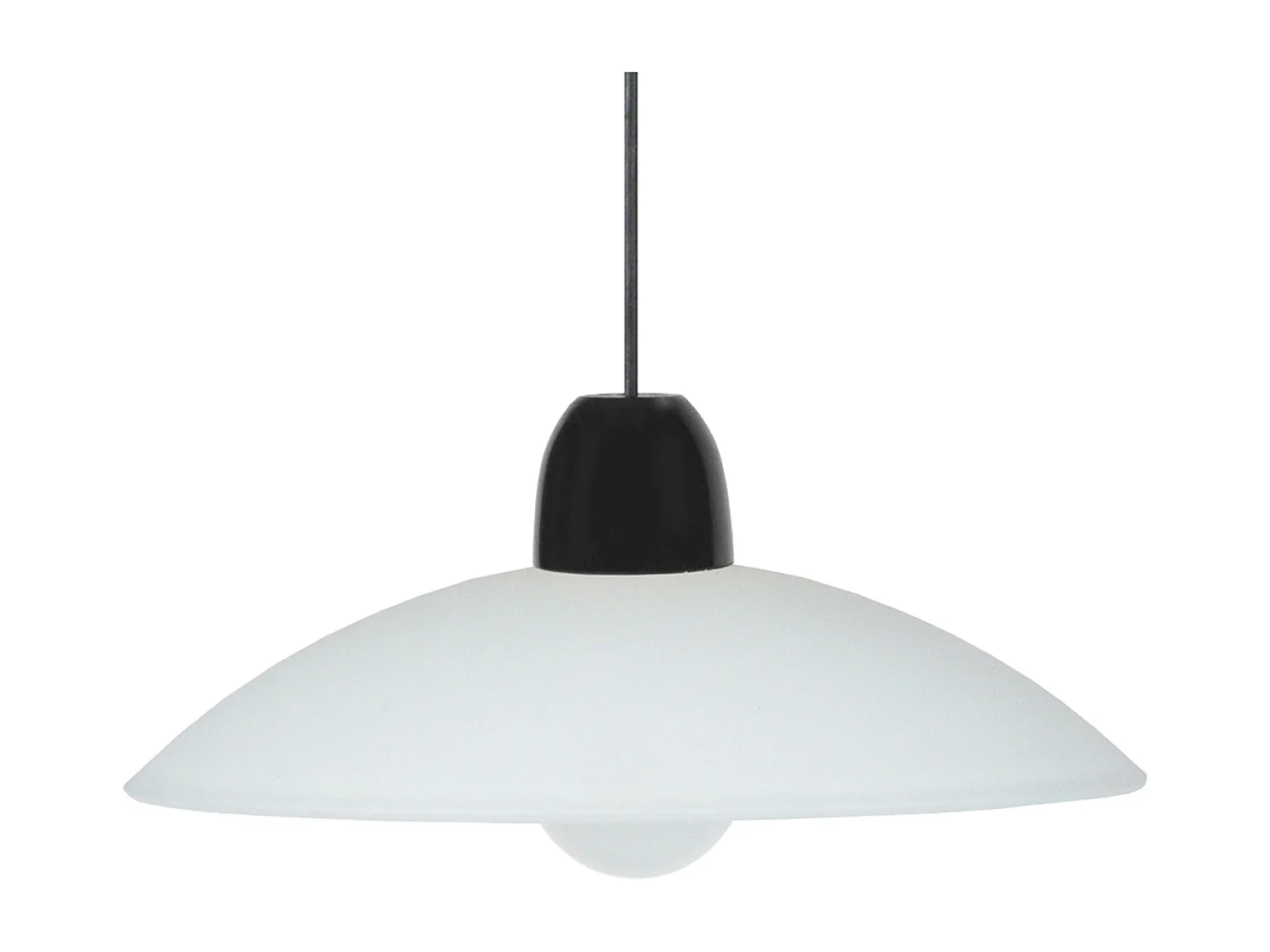 Suspensão TOSEL  GRENOBLE metal cúpula laranja D40 x  H110  cm