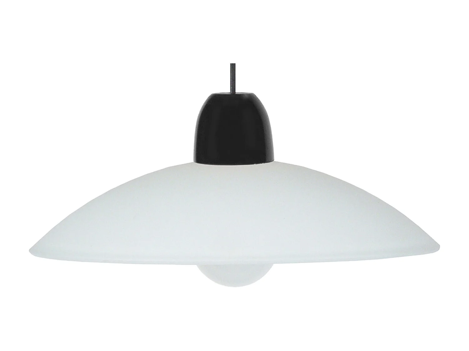 Suspensão TOSEL  GRENOBLE metal cúpula laranja D40 x  H110  cm