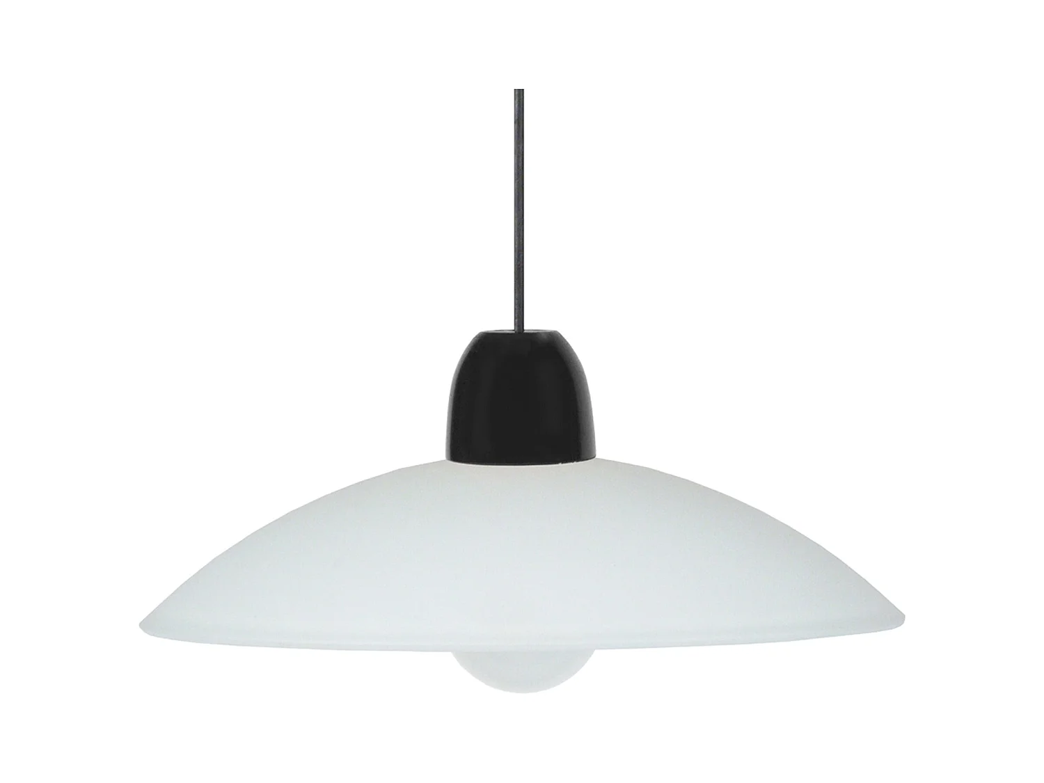 Suspensión  TOSEL ,vidrio,Negro , A70xD42xP42cm