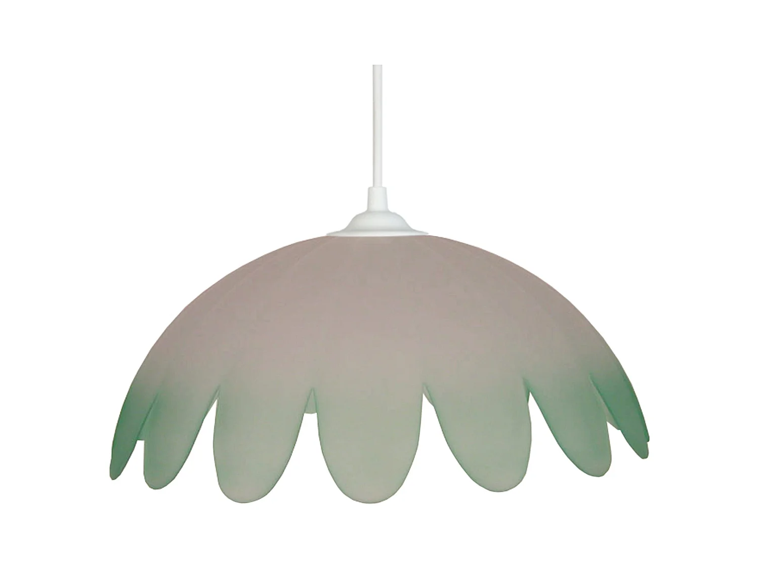 Suspension TOSEL ,verre,Blanc ,H70xD29xP 29cm