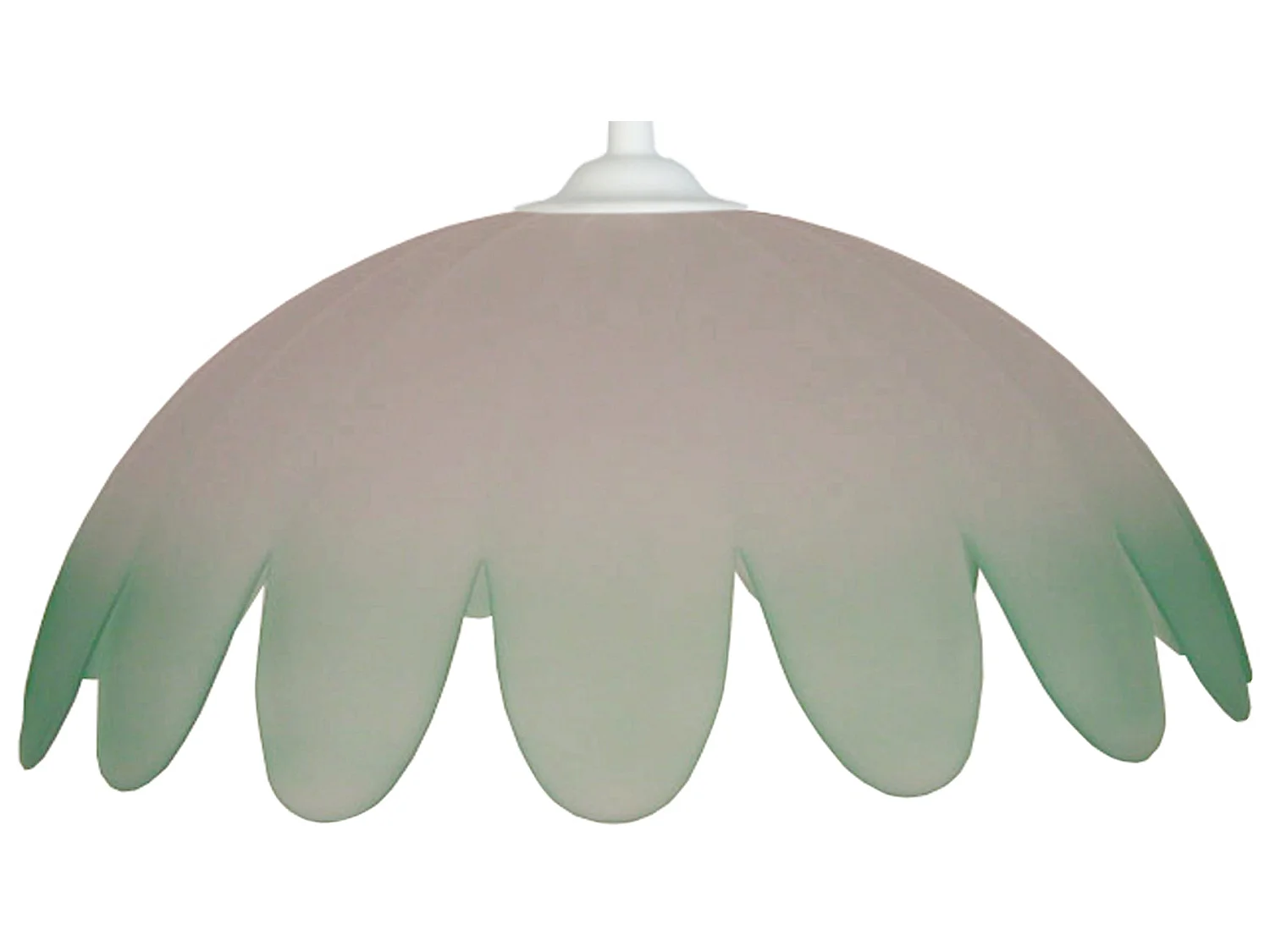 Lampadario a sospensione  vetro cupola  BETINA bianco  verde D'29 cm
