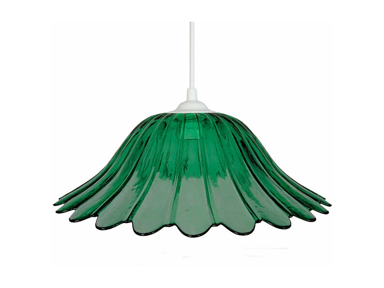 Suspension dôme petites pointes verre vert 80 cm..