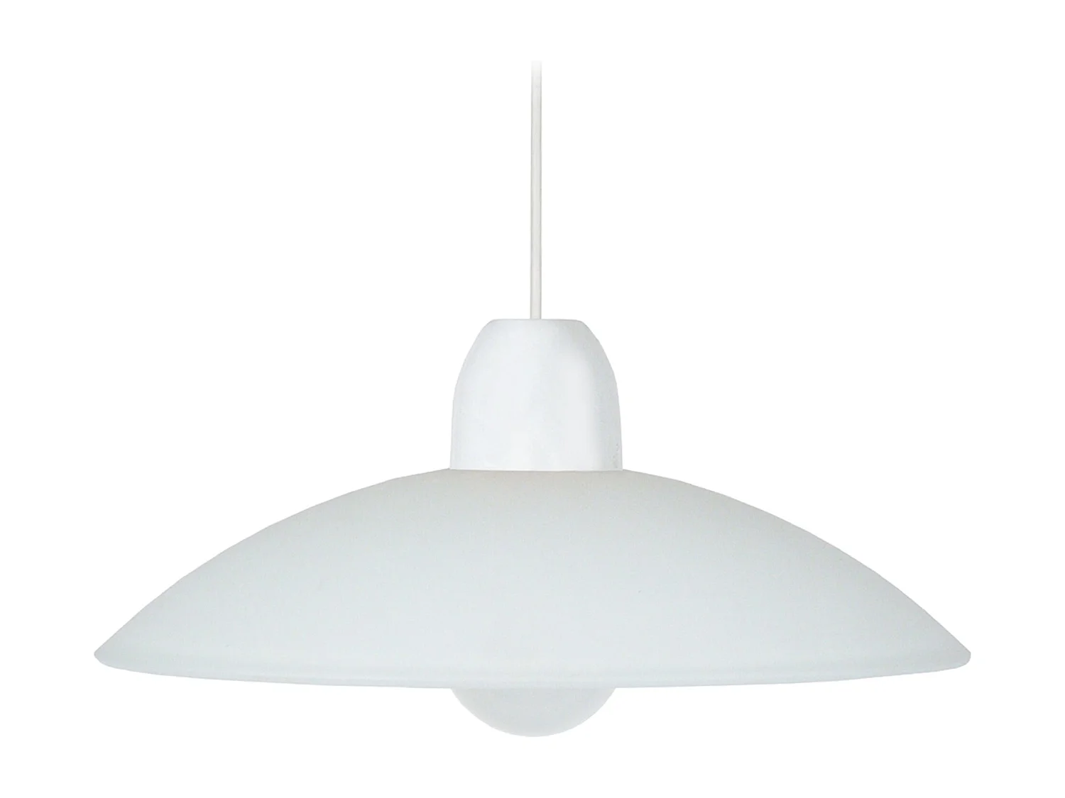 Suspension TOSEL ,verre,Blanc ,H70xD42x P 42cm