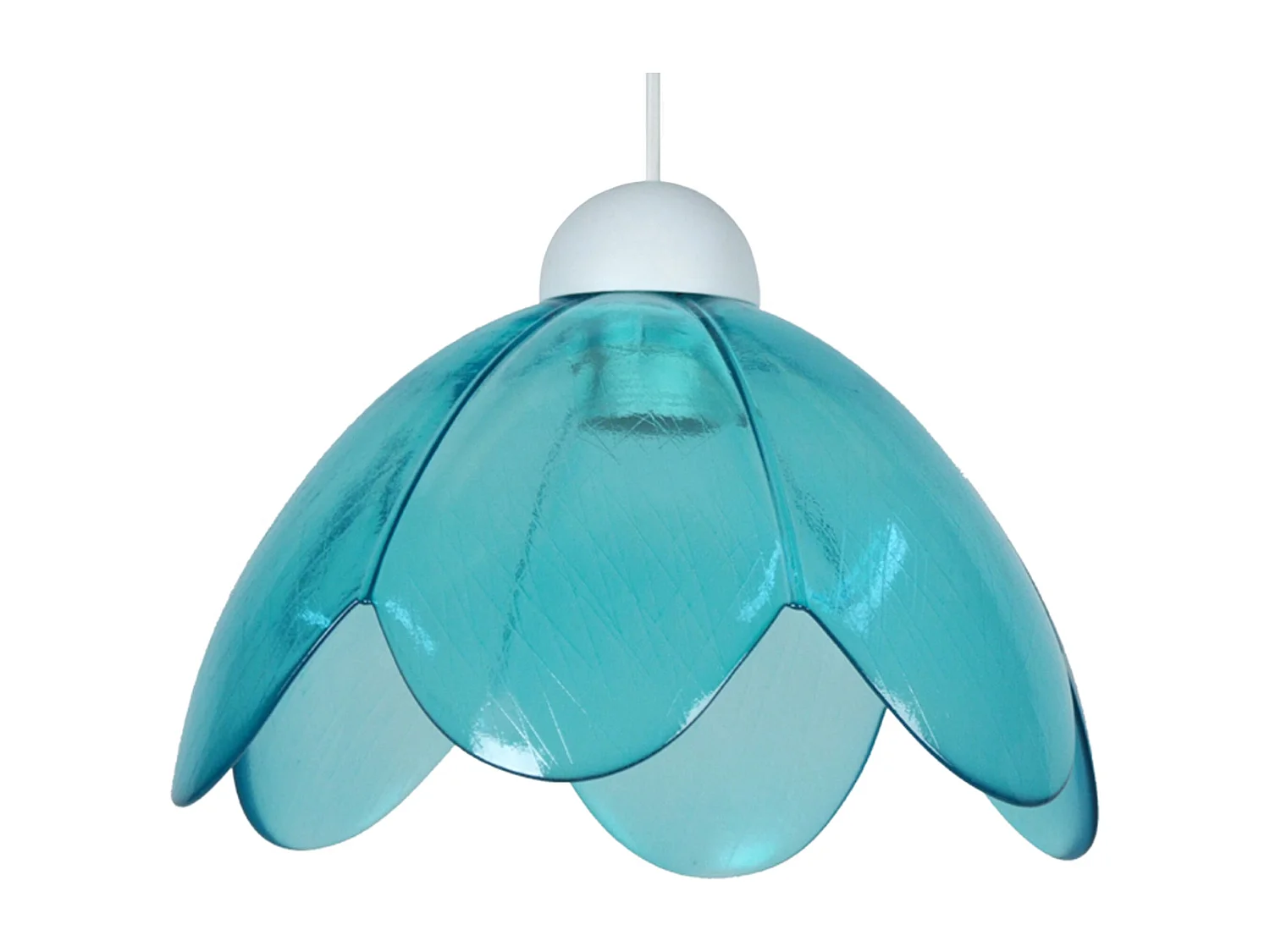 Suspensión  TOSEL ,vidrio,Azul ,A80xD25xP25cm