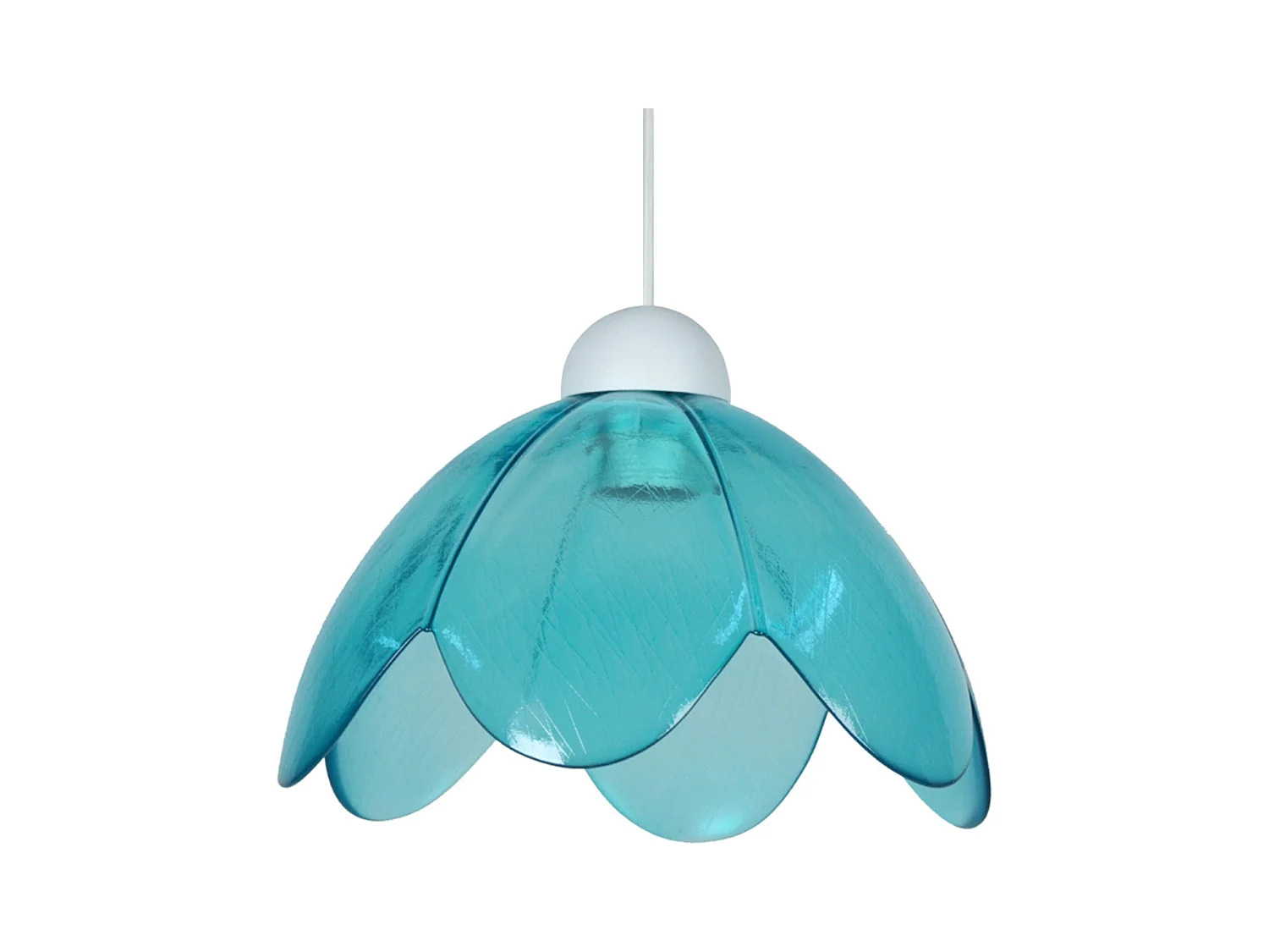 Suspension TOSEL ,verre,Bleu,H75xD25xP25cm