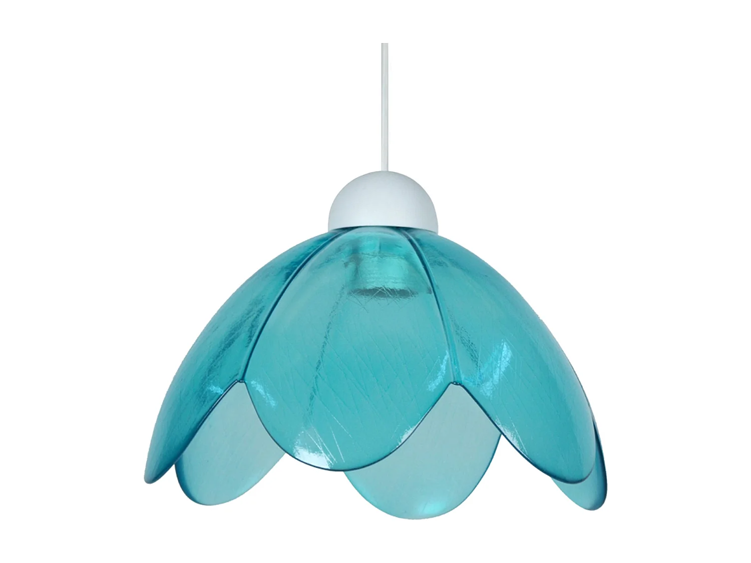 Suspension TOSEL ,verre,Bleu,H75xD25xP25cm