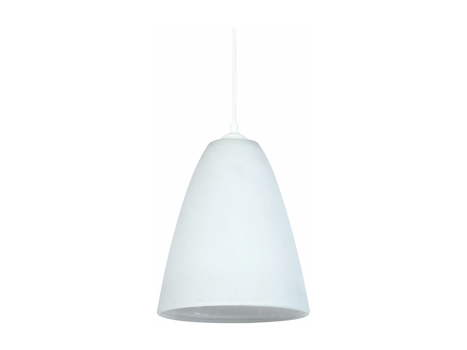 Suspensão TOSEL  BALLE VERRE vidro cônico branco D15 x  H80  cm