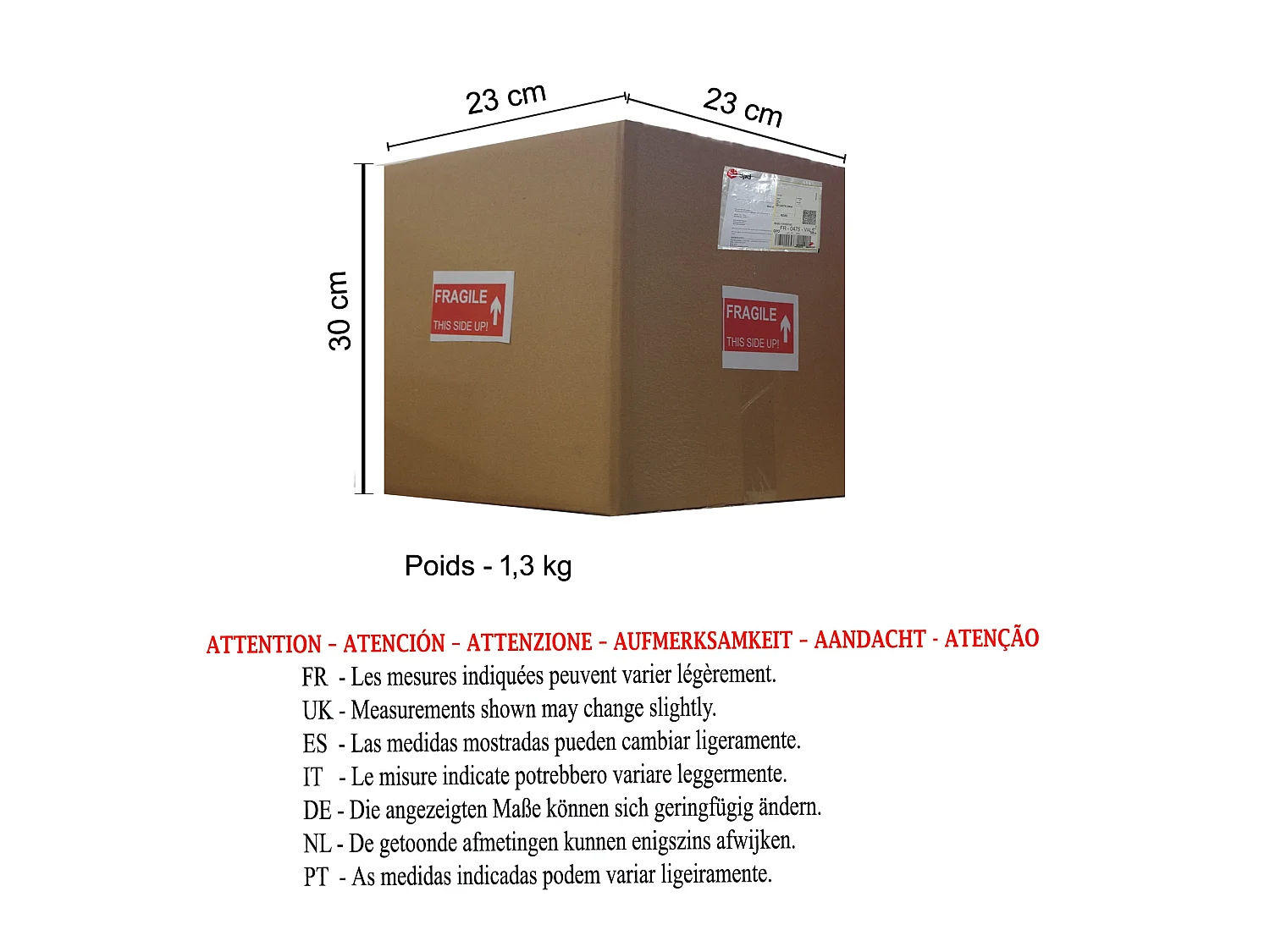 Suspension conique métal marron,blanc 80 cm.