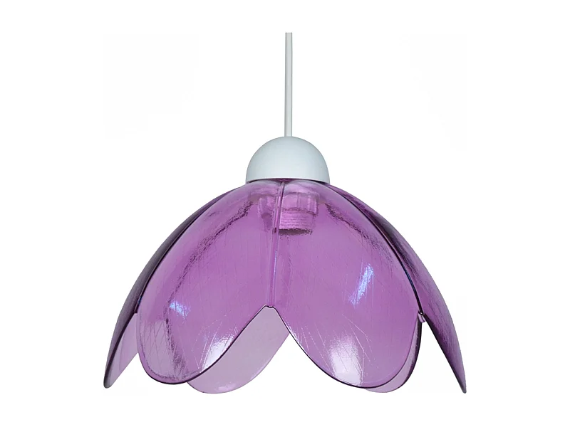 Suspensión  TOSEL ,vidrio,violeta ,A80xD8xP8cm