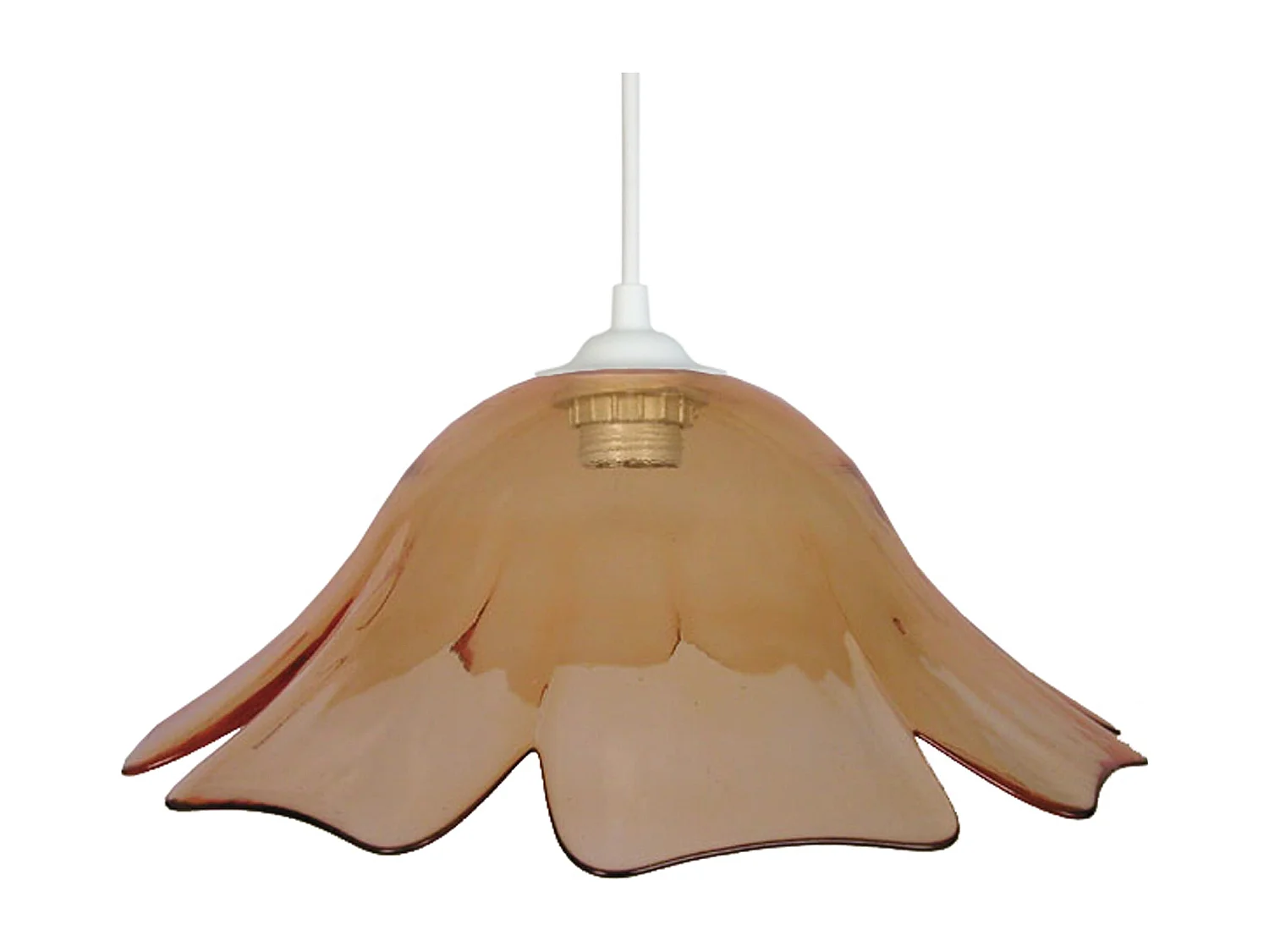 Suspensión  TOSEL ,vidrio,AMARILLO,A80xD35x P 35cm