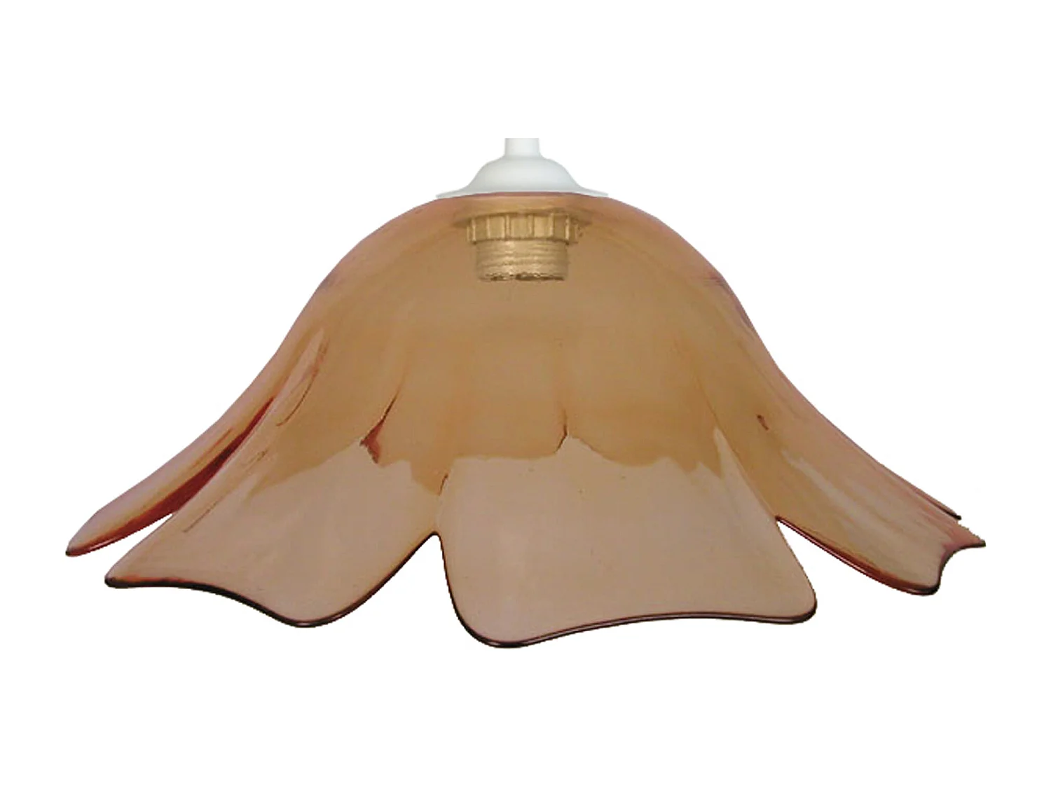 Suspension TOSEL ,verre,Jaune ,H80xD35x P 35cm