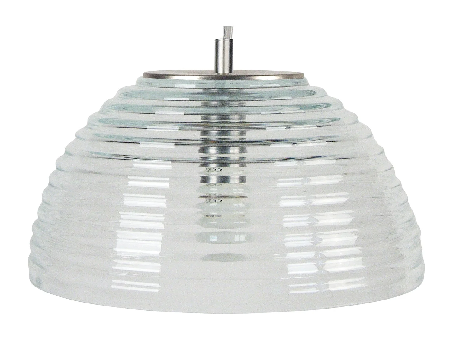 Suspensão TOSEL  ARMONIE vidro cúpula claro D36 x  H77  cm