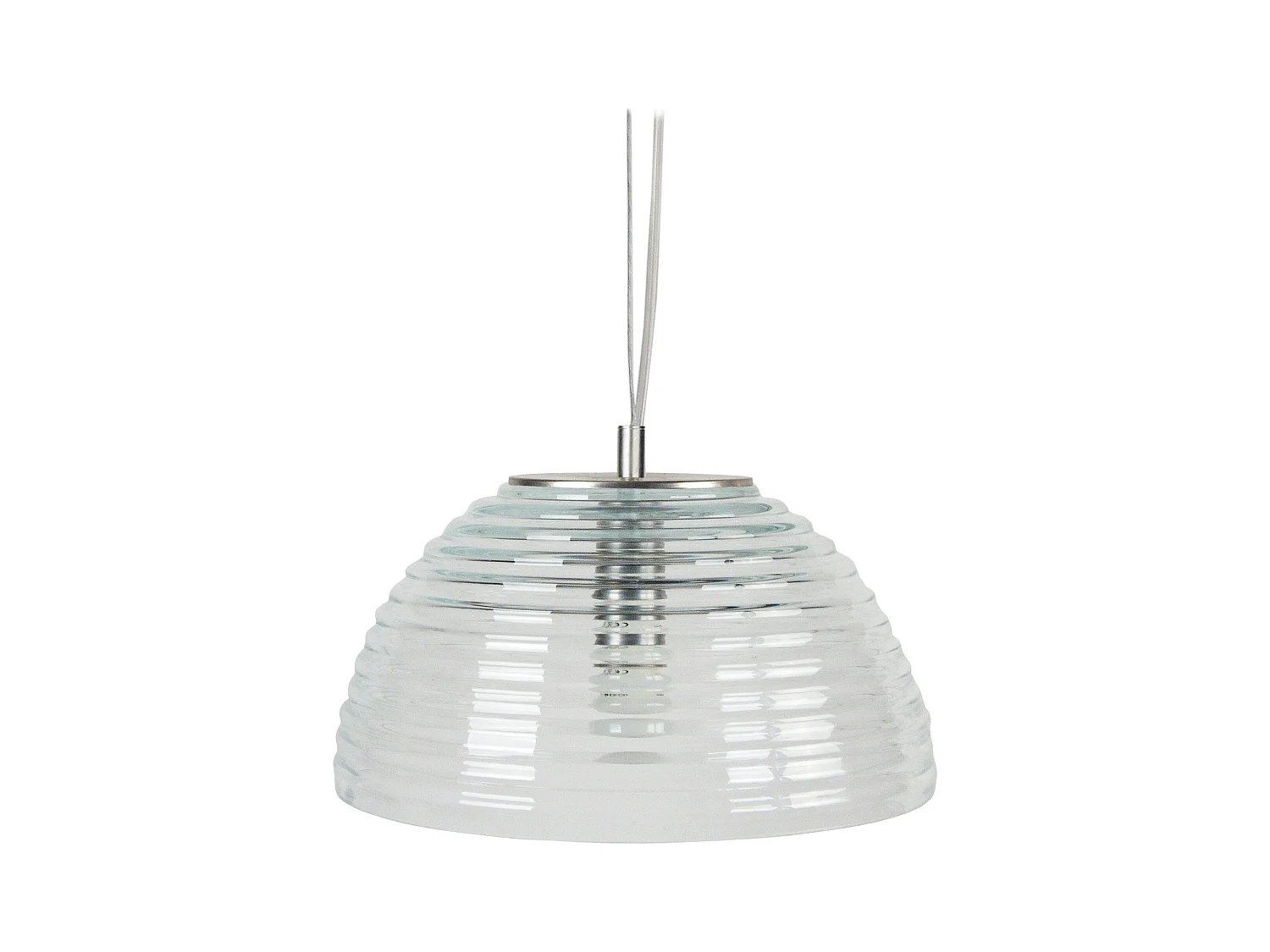 Suspension TOSEL ,verre,Aluminio,H77xD 36xP36cm