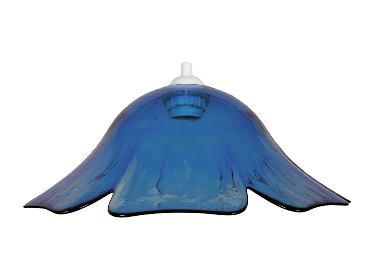 Suspensión  TOSEL ,vidrio,Azul  ,A80xD35xP 35cm