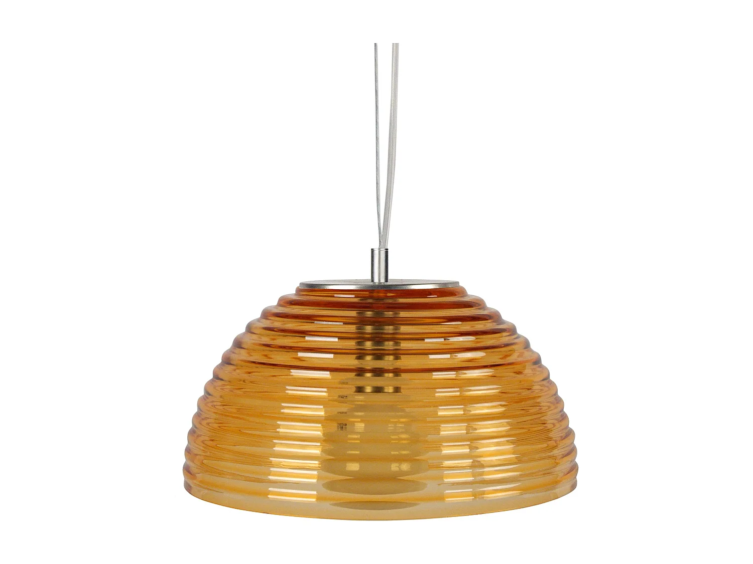 Suspension TOSEL ,verre,Jaune ,H 77xD36xP36cm