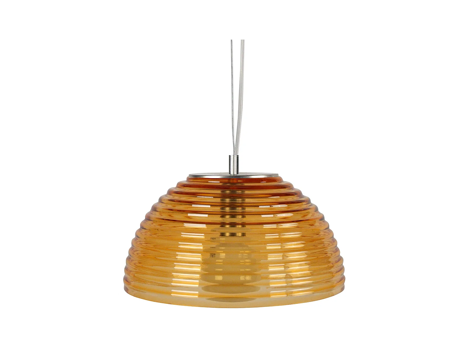 Suspensión  TOSEL ,vidrio,AMARILLO,A 77xD36xP36cm