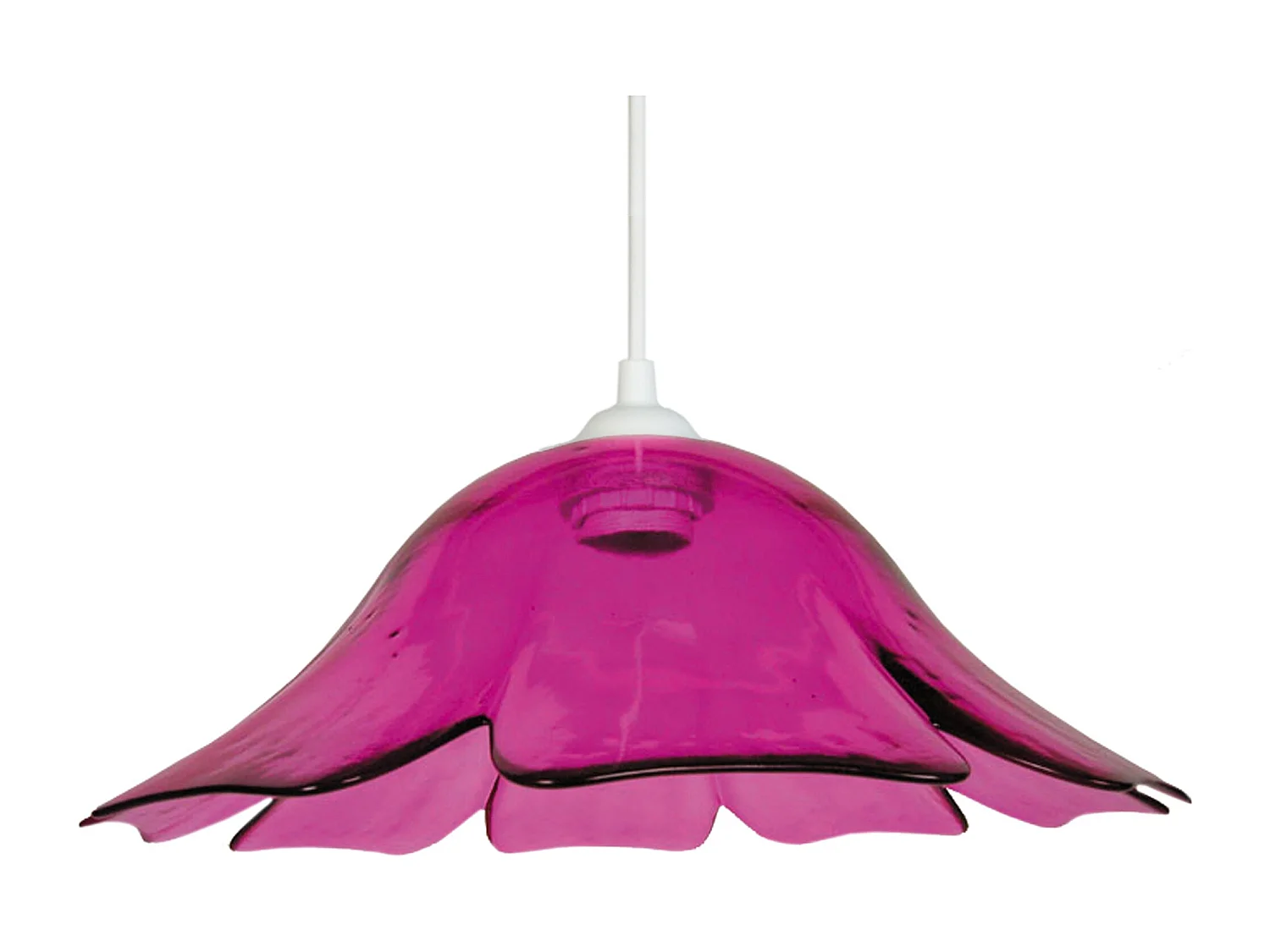 Suspensión  TOSEL ,vidrio,Rosa ,A80xD35x P35cm