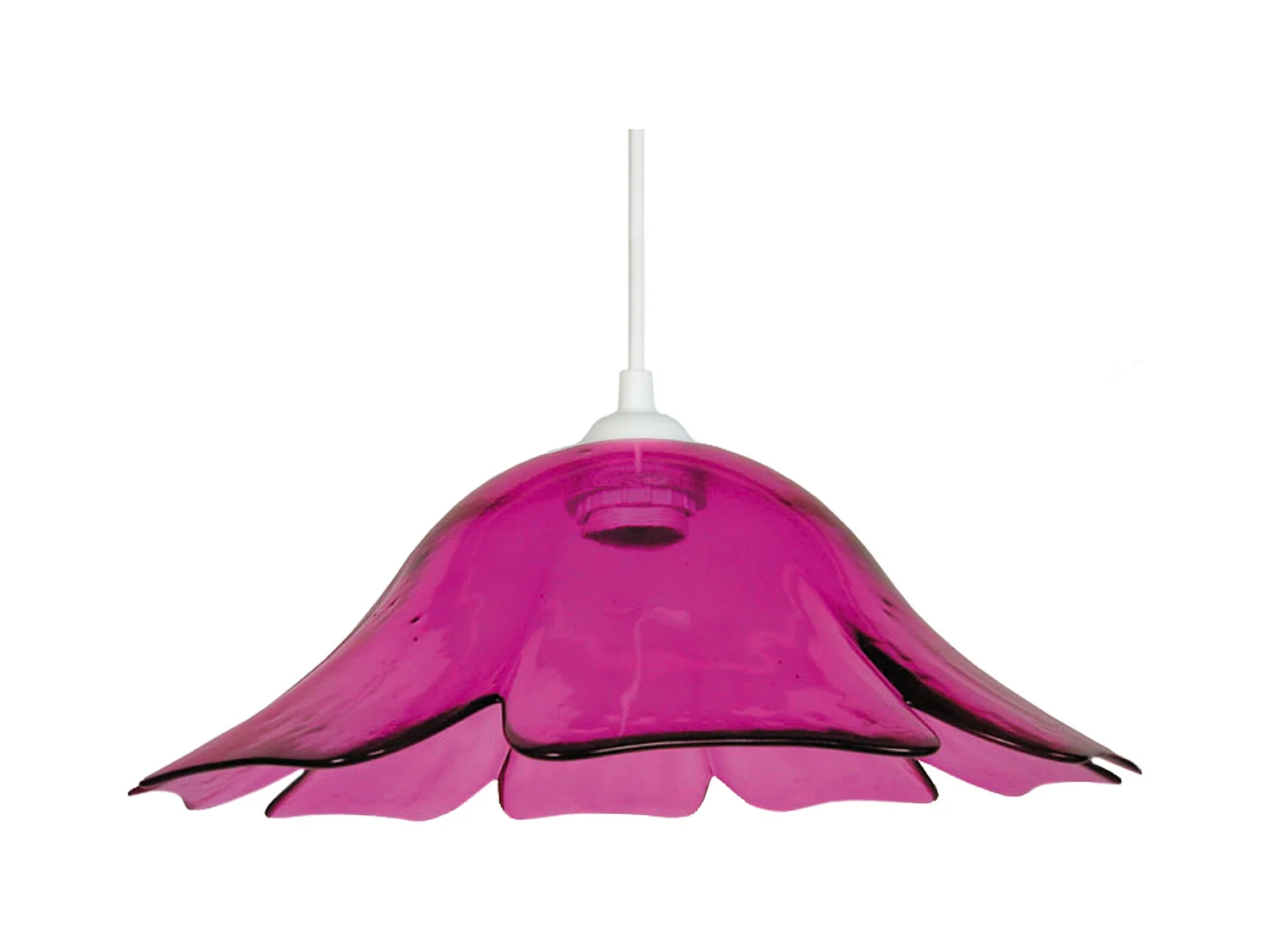 Suspension TOSEL ,verre,Rose ,H80xD35x P35cm