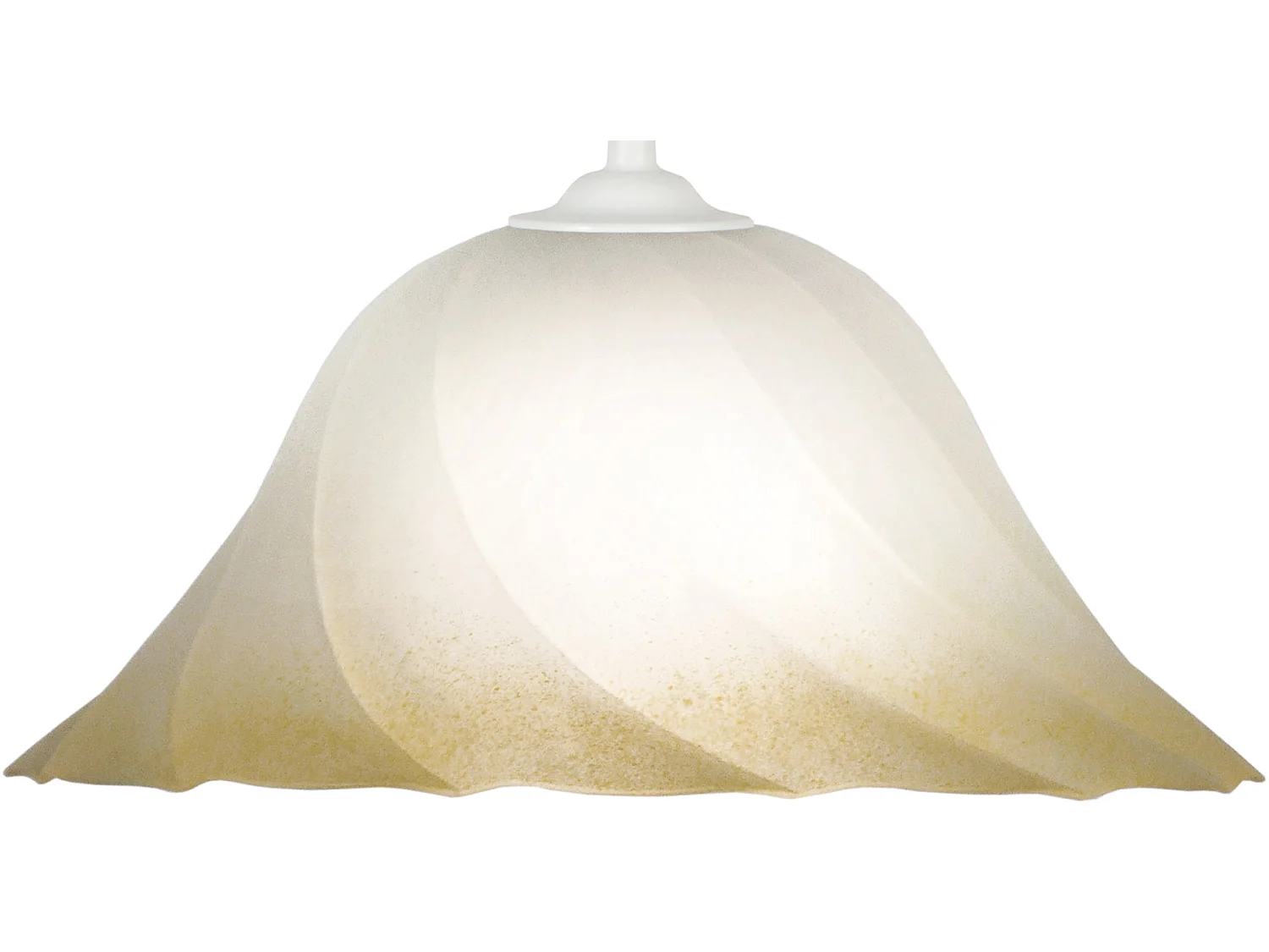 Lampadario a sospensione  vetro  cupola  SPIRAL ambra  D'29 cm