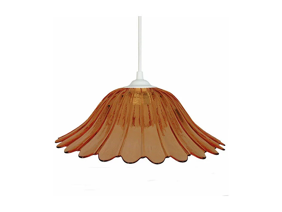 Suspensão TOSEL  PIREO vidro cúpula vermelho D13 x  H80  cm