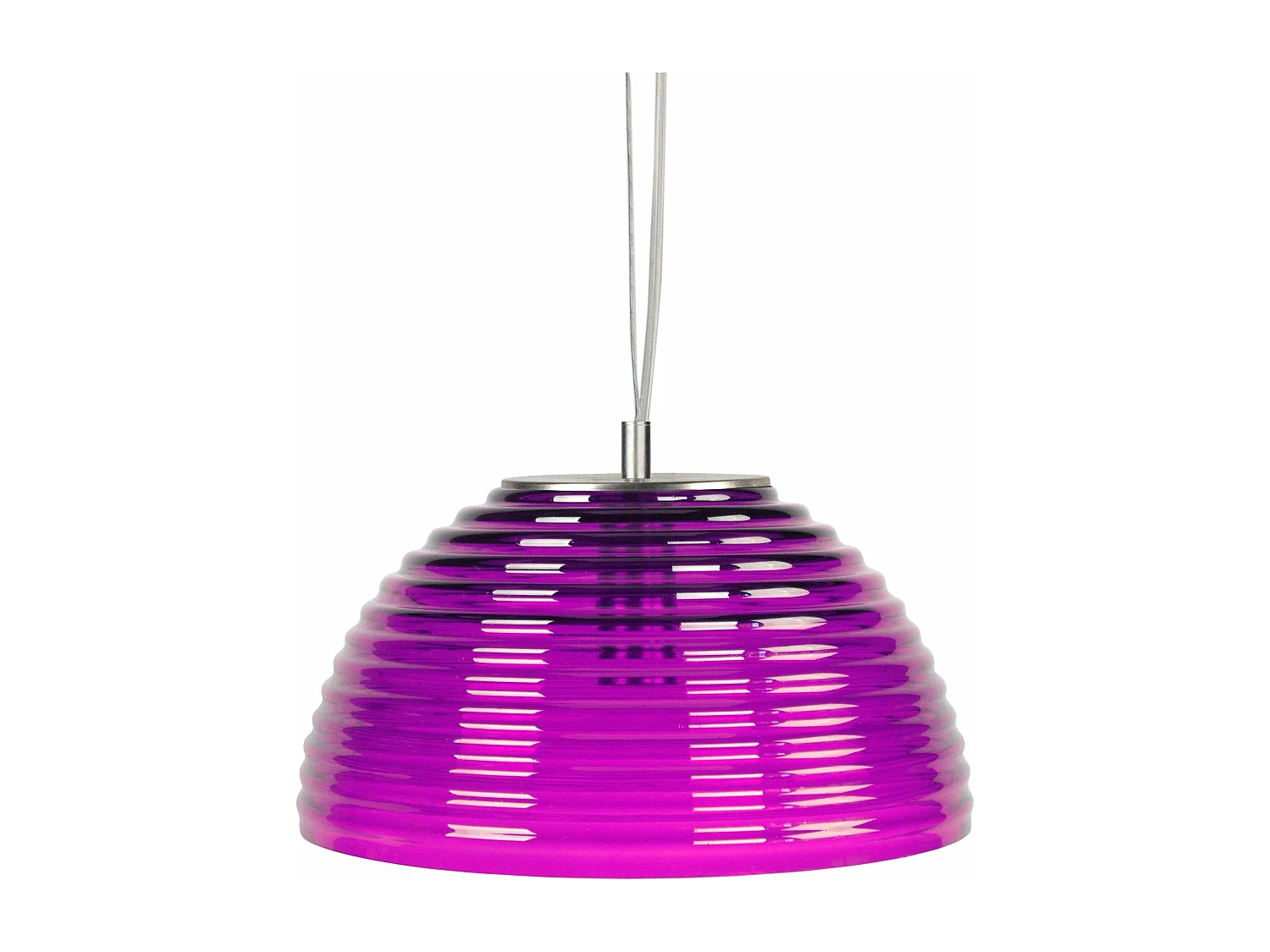 Suspensão TOSEL  ARMONIE vidro cúpula roxo D36 x  H77  cm