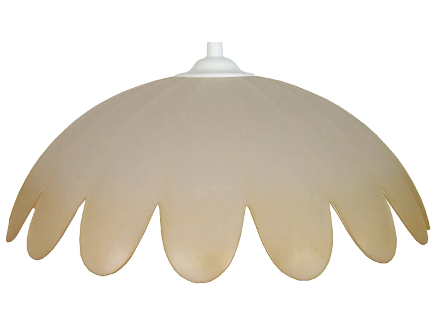 Lampadario a sospensione  vetro cupola  BETINA bianco  ambra  D'29 cm