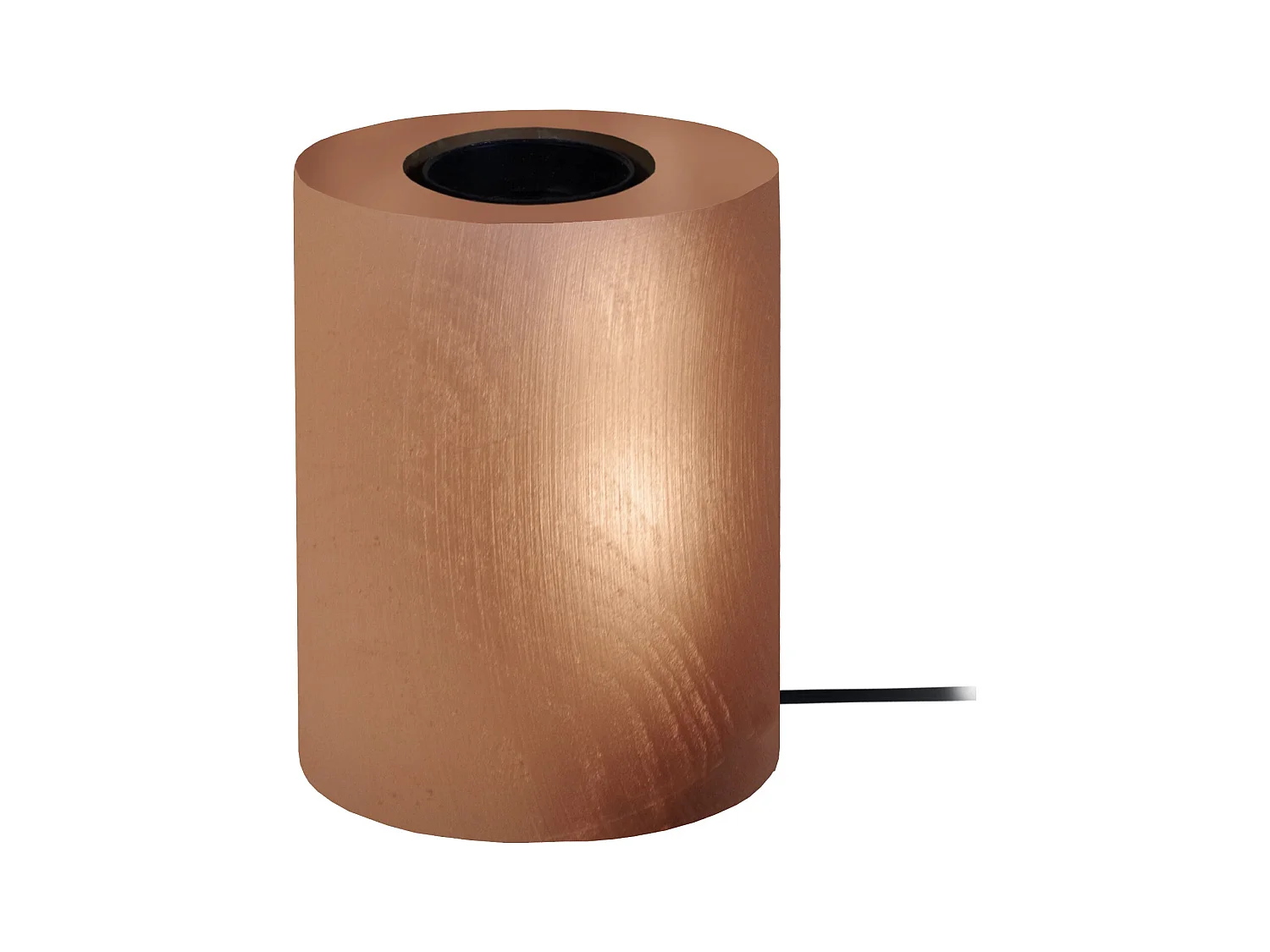 Lampe de Chevet TOSEL ,bois,Cuivre ,H10,5xD8xP8cm