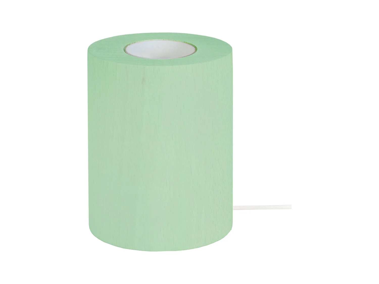 Lampe de Chevet TOSEL ,bois,Vert ,H10,5xD8xP8cm