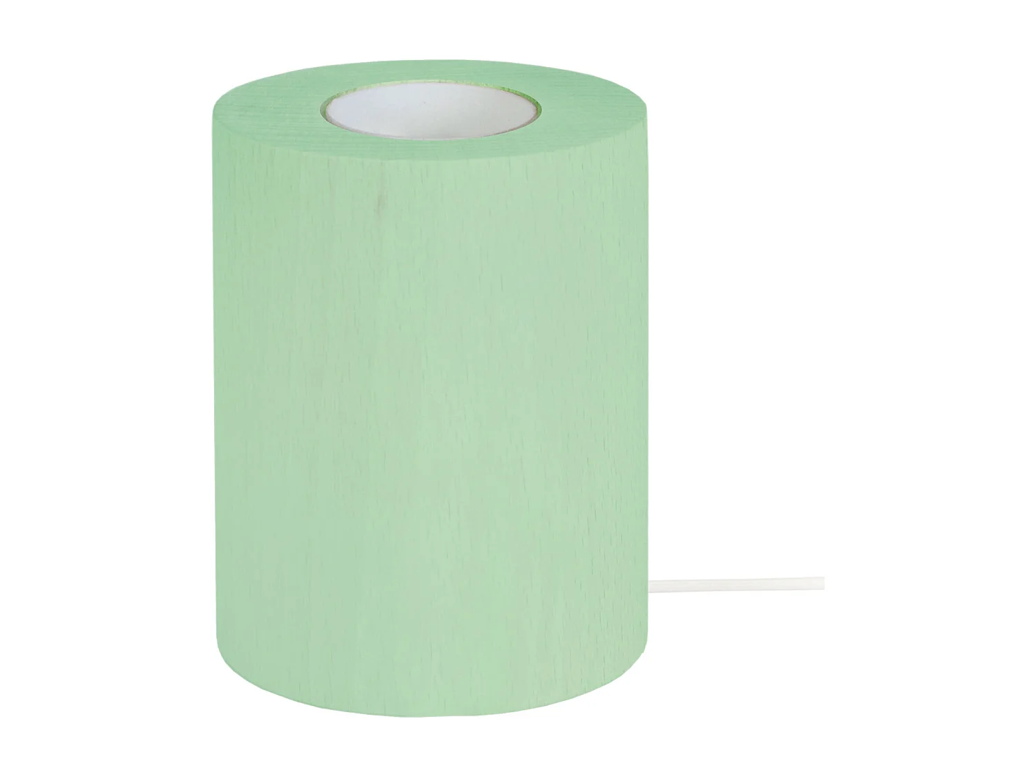 Lámpara de noche TOSEL ,madera,Verde,A10,5xD8xP8cm