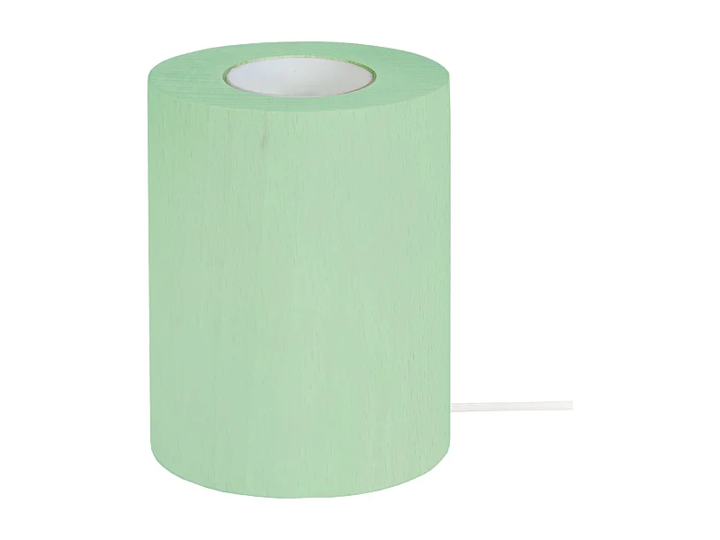 Lámpara de noche TOSEL ,madera,Verde,A10,5xD8xP8cm