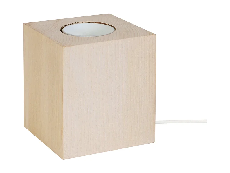 Lámpara de noche TOSEL ,madera,natural,A10,5xD8xP8cm