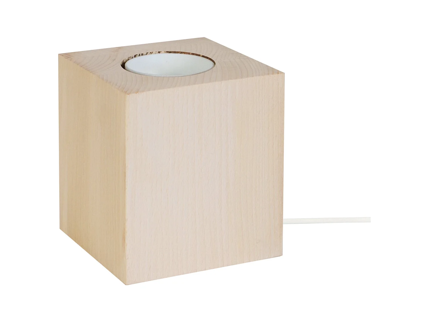 Lampe de Chevet TOSEL ,bois,naturel,H10,5xD8xP8cm