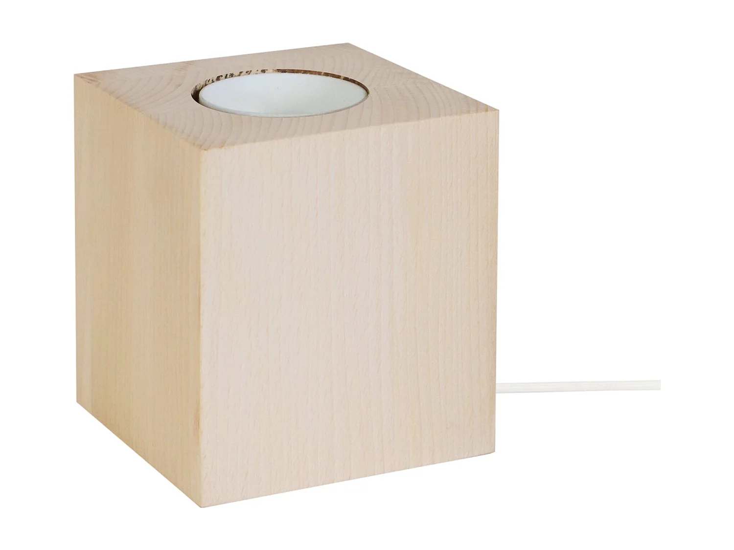 Lámpara de noche TOSEL ,madera,natural,A10,5xD8xP8cm